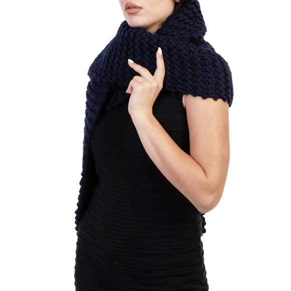 Wool And The Gang Scarf Women size 26X328 Midnight Blue - Picture 2 of 3